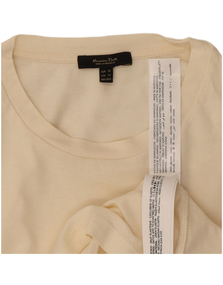 Massimo Dutti Haut à manches longues pour femme UK 6 XS Blanc Coton