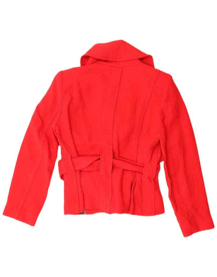 Zara Manteau court pour femme UK 18 XL Rayonne Rouge