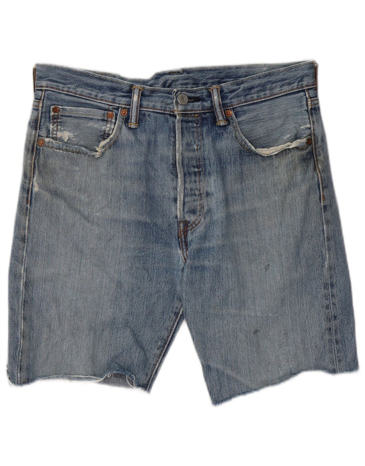 Levi's Short 501 Distressed Denim W32 Homme Bleu Moyen Coton