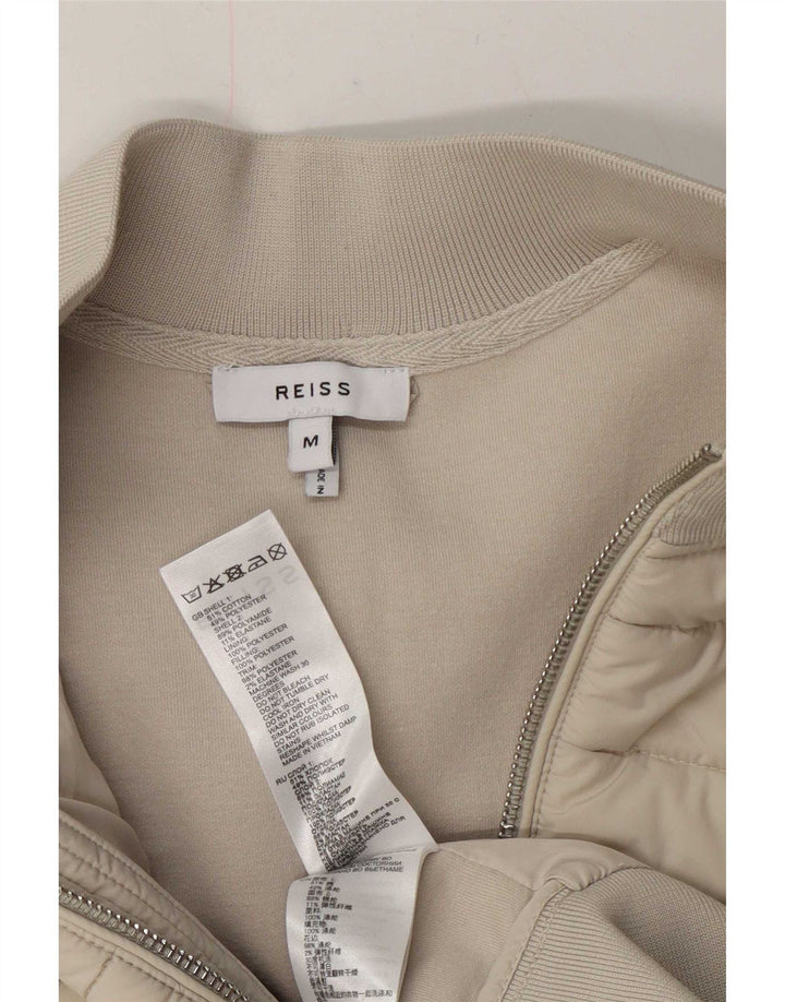 Reiss Homme Cardigan Pull Beige Moyen Coton