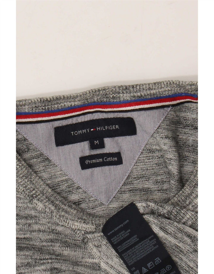 Tommy Hilfiger Pull Col Bateau Homme Gris Moyen Moucheté Coton