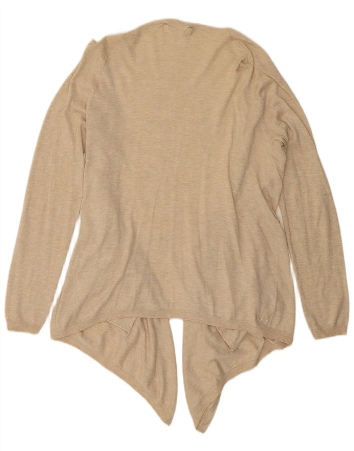 Fat Face Haut Cardigan Ouvert Asymétrique pour Femme UK 12 Beige Moyen Moucheté