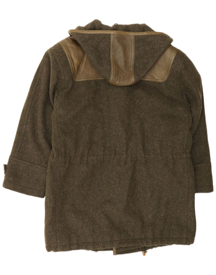Lodenfrey Duffle-coat à capuche pour homme EU 50 Grande laine verte