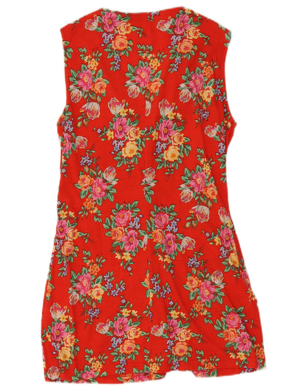Fila Robe chemise sans manches pour femme IT 46 Large Orange Floral