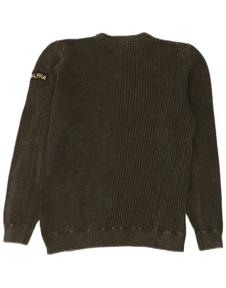 Jack & Jones Pull Col Rond Homme Vert Moyen Coton