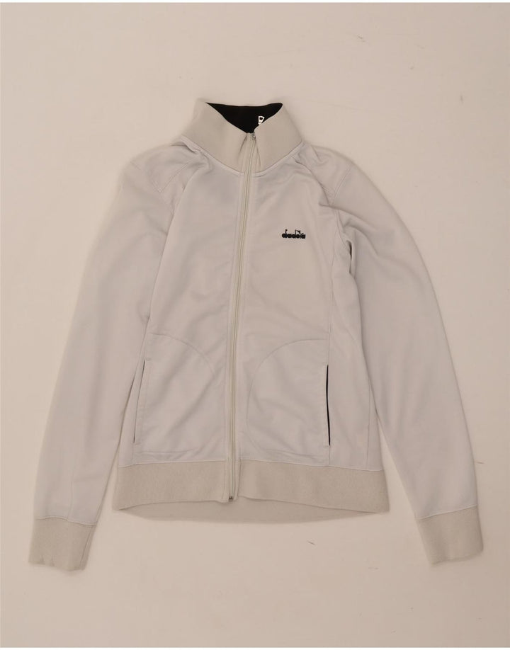 Diadora Veste de survêtement pour femme UK 14 Large Blanc Polyester