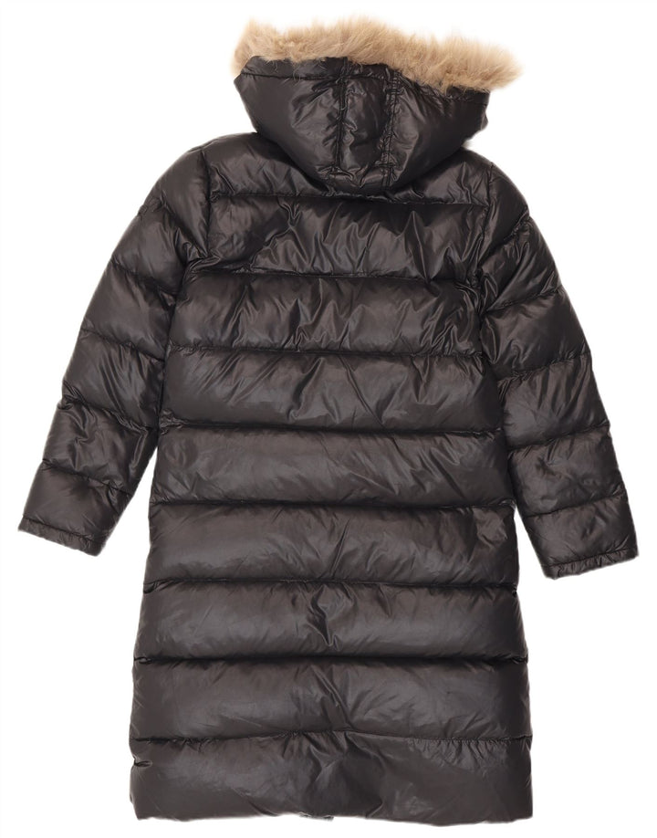 Ellesse Manteau rembourré à capuche pour femme UK 44 Medium Black Nylon