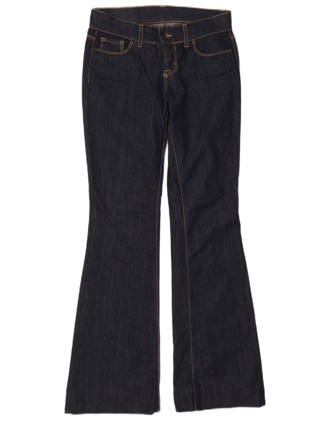 Benetton Jean Évasé Femme W28 L31 Bleu Marine