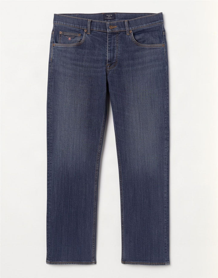 Gant Jean droit coupe droite W34 L30 homme bleu coton