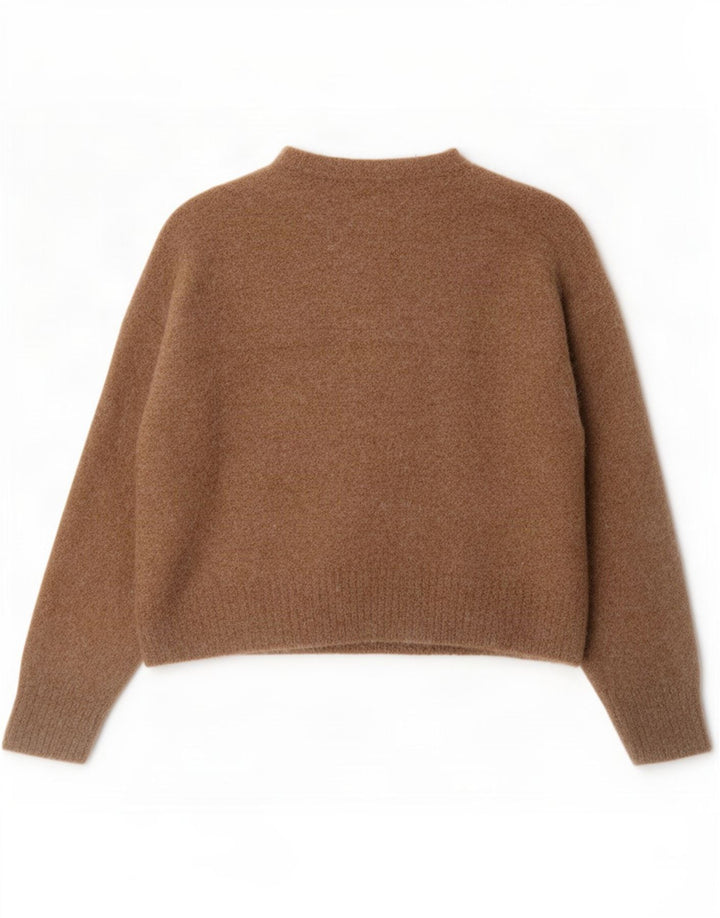 Marks & Spencer Pull à col rond pour femme UK 14 Laine beige moyen