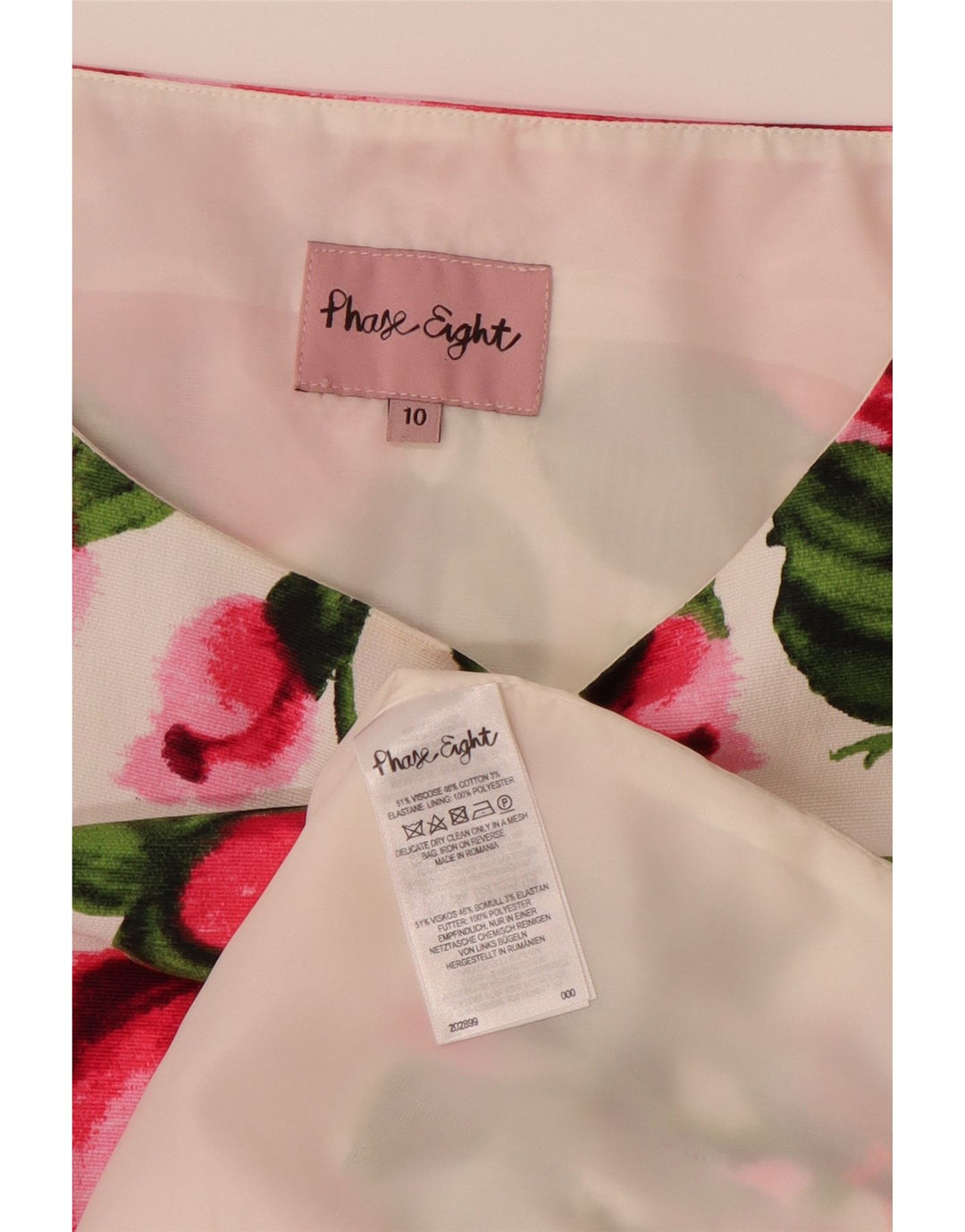 PHASE EIGHT Robe trapèze pour femme UK 10 Petit motif floral multicolore