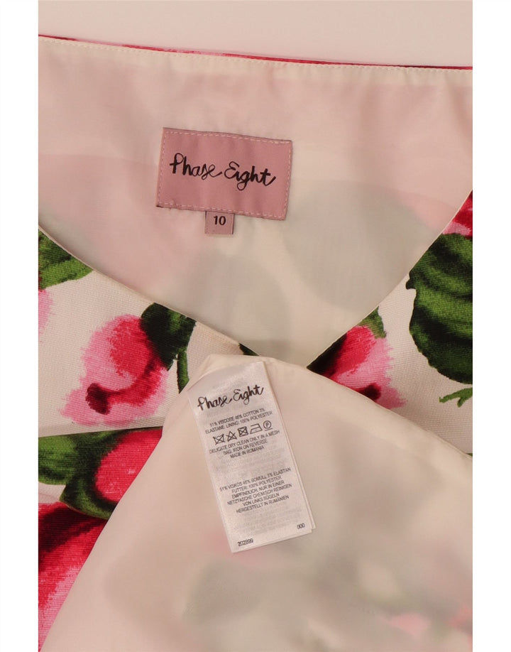 PHASE EIGHT Robe trapèze pour femme UK 10 Petit motif floral multicolore
