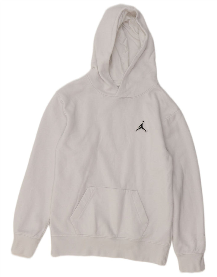 JORDAN Pull à capuche garçon 12-13 ans Grand Blanc Coton