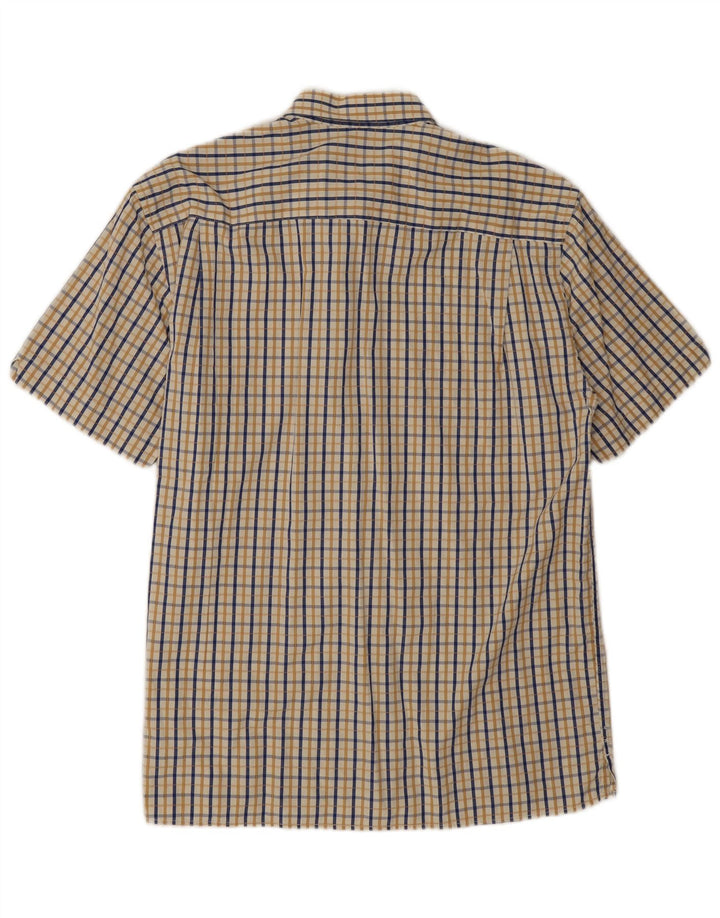 Armata Di Mare Chemise à manches courtes pour homme IT 50 en coton à carreaux bleu moyen