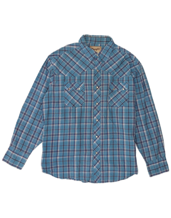 Wrangler Chemise Homme 2XL Bleu Carreaux Coton