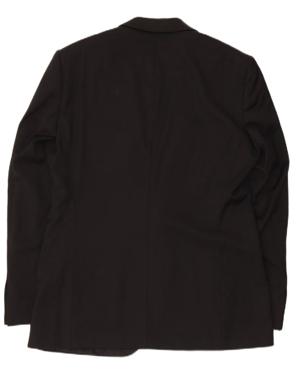 Hugo Boss Veste blazer à 1 bouton pour homme UK 50 Grande laine vierge noire