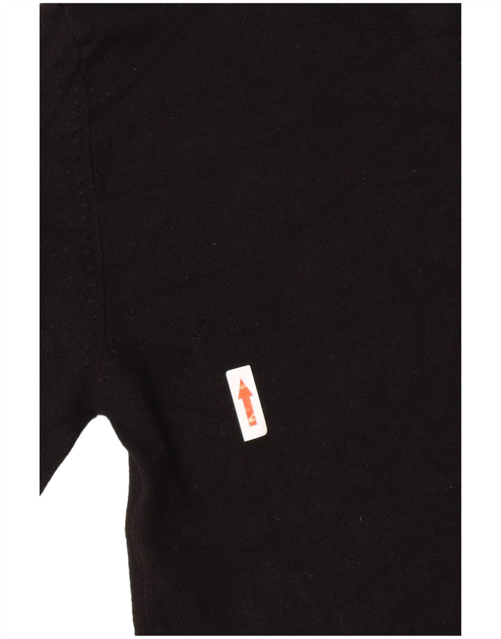 Zara Pull col roulé pour femme UK 10 Small Noir Viscose