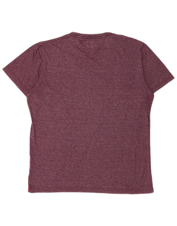 Tommy Hilfiger T-shirt graphique pour homme 2XL Bordeaux moucheté