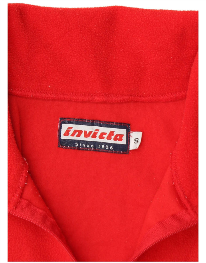 Invicta Pull polaire à col zippé pour homme Petit polyester rouge