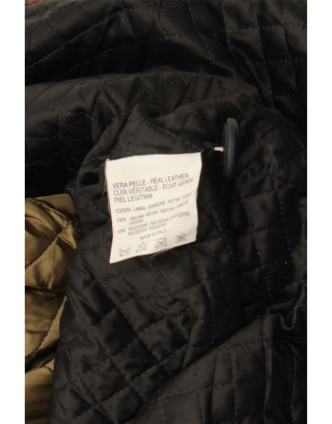 VINTAGE Manteau en cuir femme UK 18 XL Cuir noir