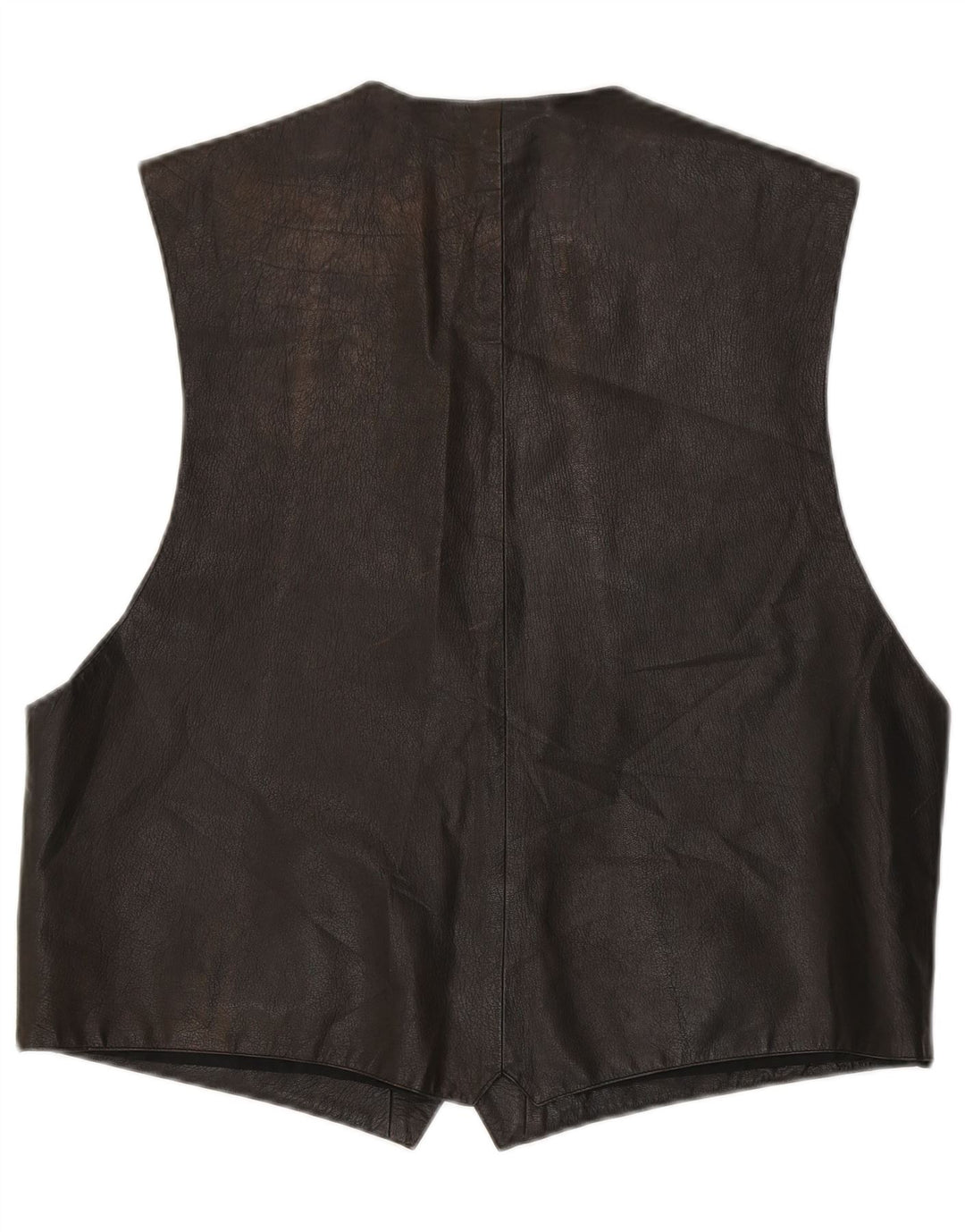 VINTAGE Gilet en Cuir Homme IT 56 XL Marron