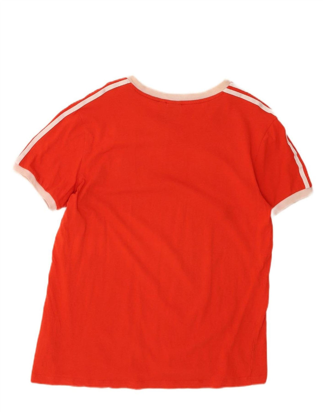 ADIDAS Womens T-Shirt Top UK 12 Medium Red Cotton