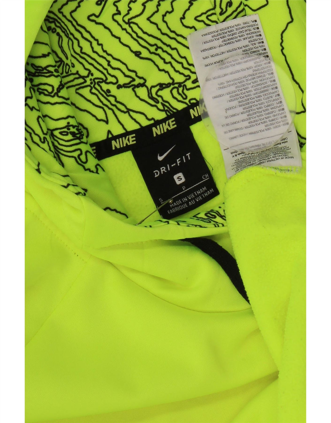 Nike Hommes Dri Fit Graphic Sweat à capuche Petit Vert Polyester