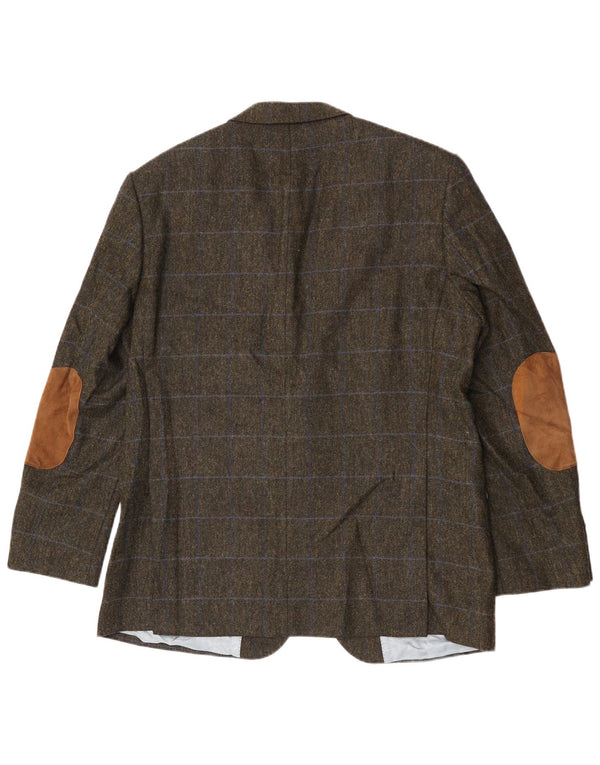 Barbour Veste blazer à 2 boutons pour homme UK 44 en laine à carreaux verts