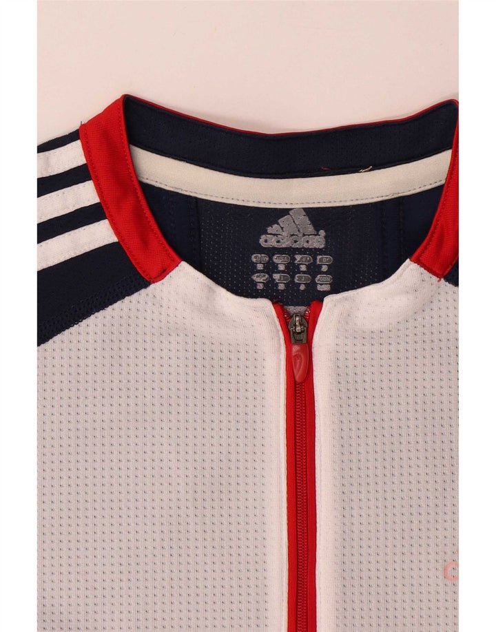 Adidas T-Shirt Climacool Zip Neck Homme Bleu Marine Colorblock