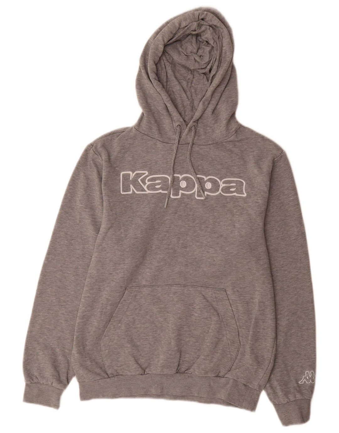 Kappa Pull à Capuche Graphique Homme Gris Moyen Coton