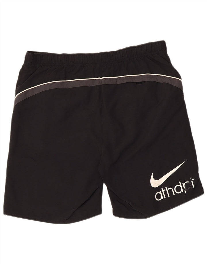 NIKE Short de sport graphique pour hommes, petit, en nylon noir