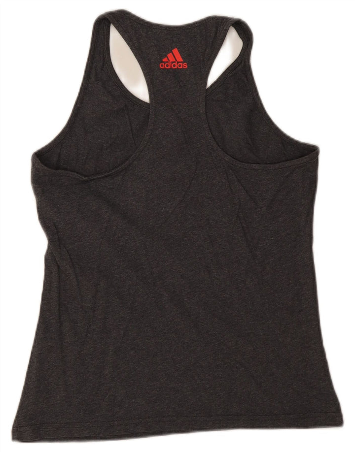 Adidas Débardeur graphique pour femme UK 8 Petit Gris Moucheté