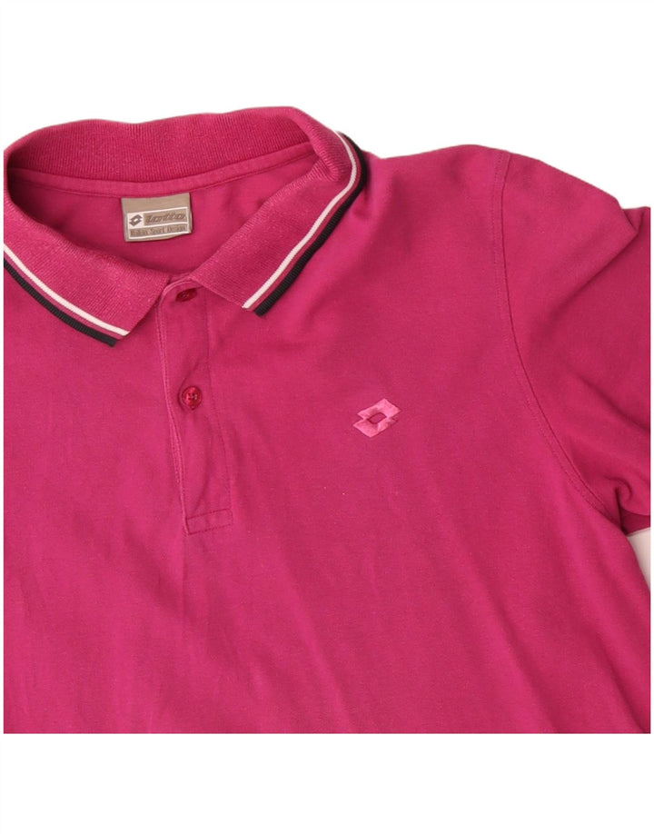 LOTTO Polo Homme Rose Moyen Coton