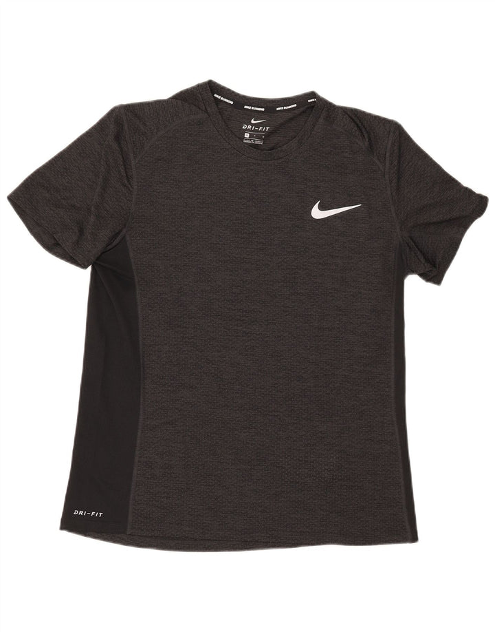 Nike Hommes Dri Fit T-Shirt Haut Kaki Colorblock Polyester