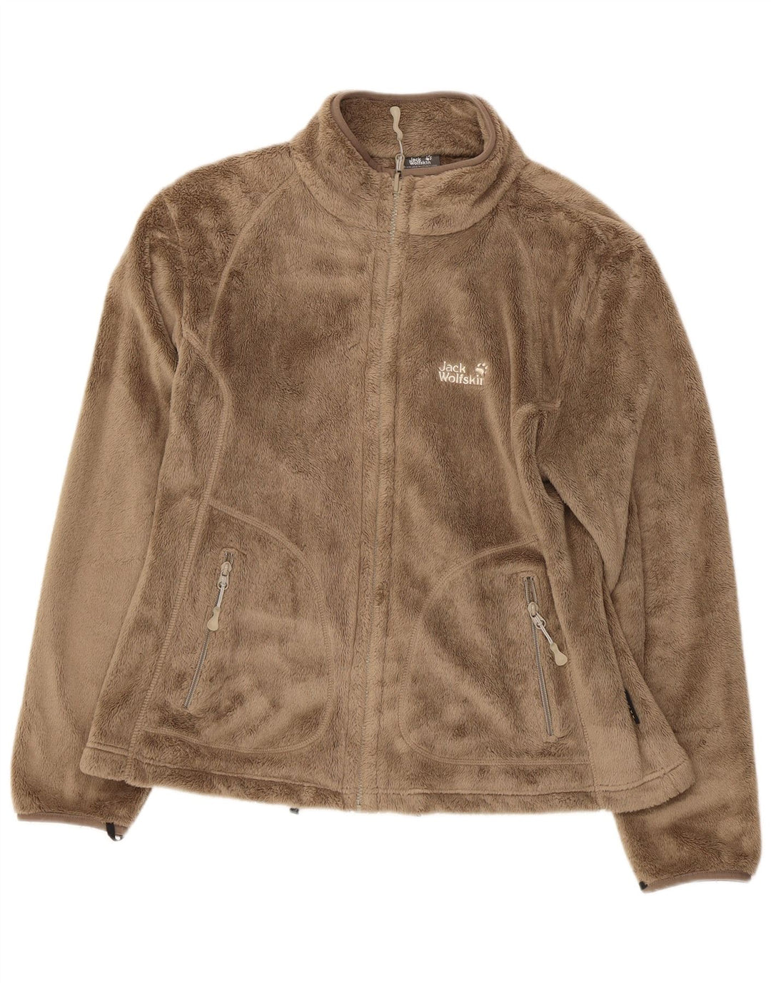 JACK WOLFSKIN Veste Polaire Femme UK 18/20 XL Beige Polyester