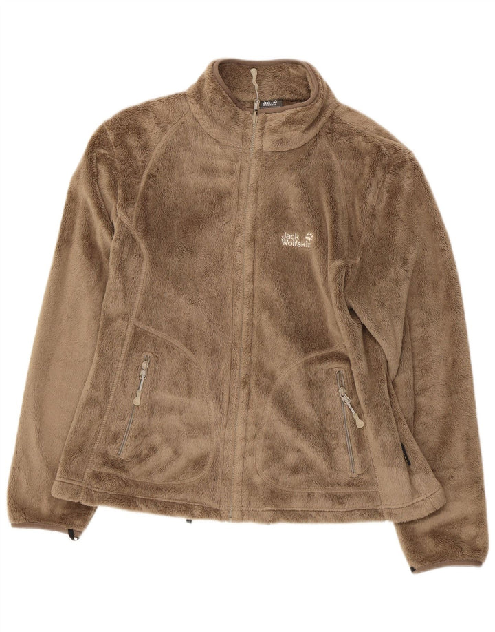 JACK WOLFSKIN Veste Polaire Femme UK 18/20 XL Beige Polyester