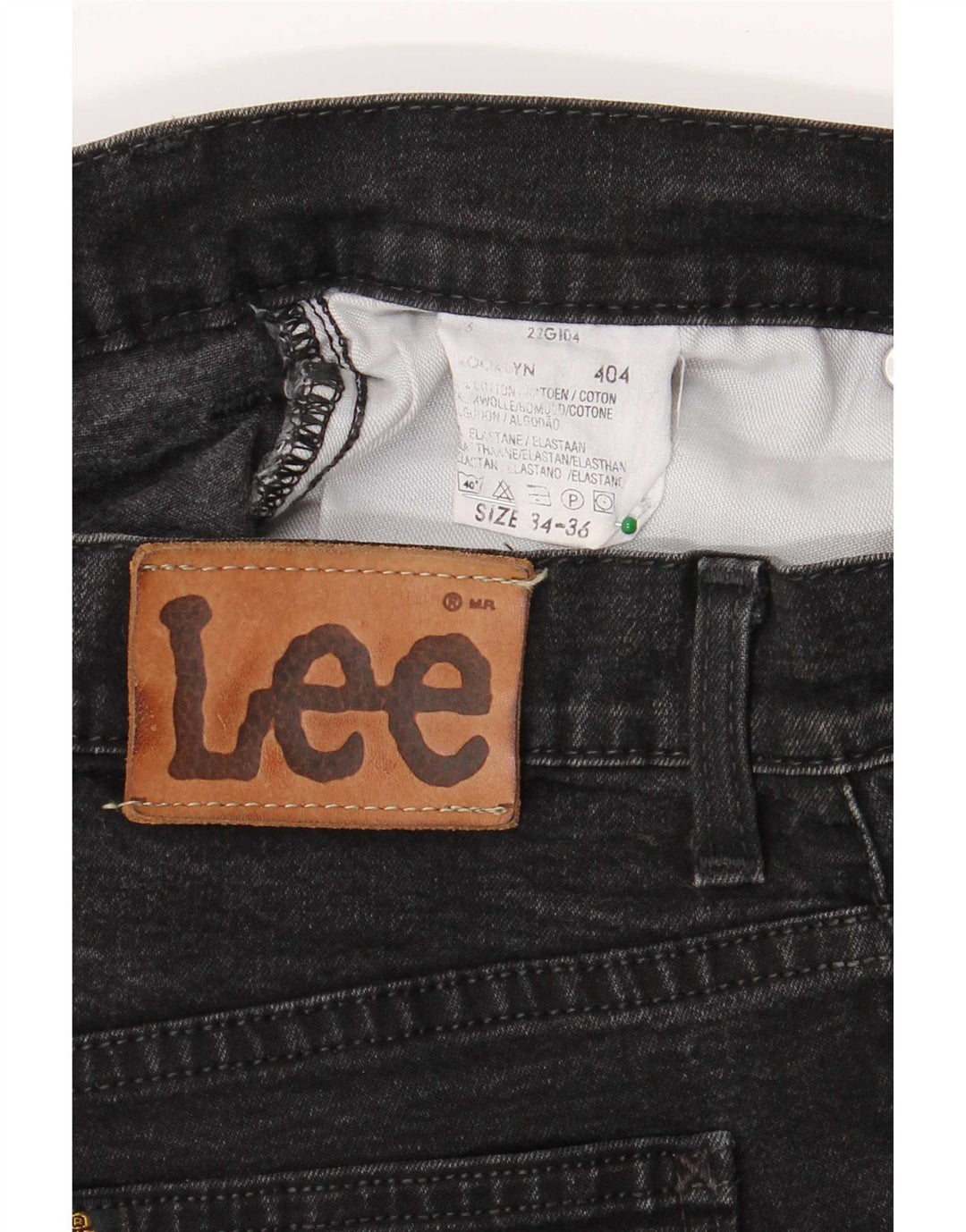 Lee Jean Droit Brooklyn Femme W34 L36 Coton Noir