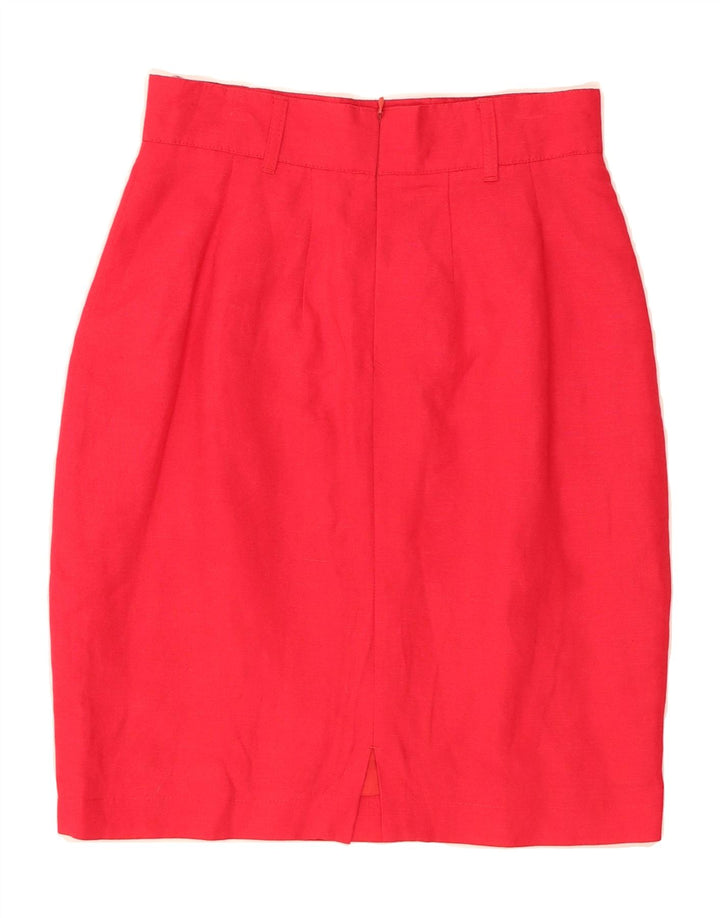 MARC AUREL Womens Pencil Skirt EU 36 Small W26  Red Viscose Vintage Marc Aurel and Second-Hand Marc Aurel from Messina Hembry 