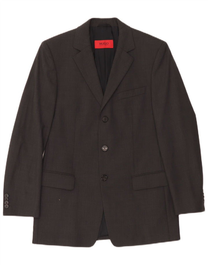 Hugo Boss Veste blazer à 3 boutons pour homme EU 44 XS Gris laine vierge