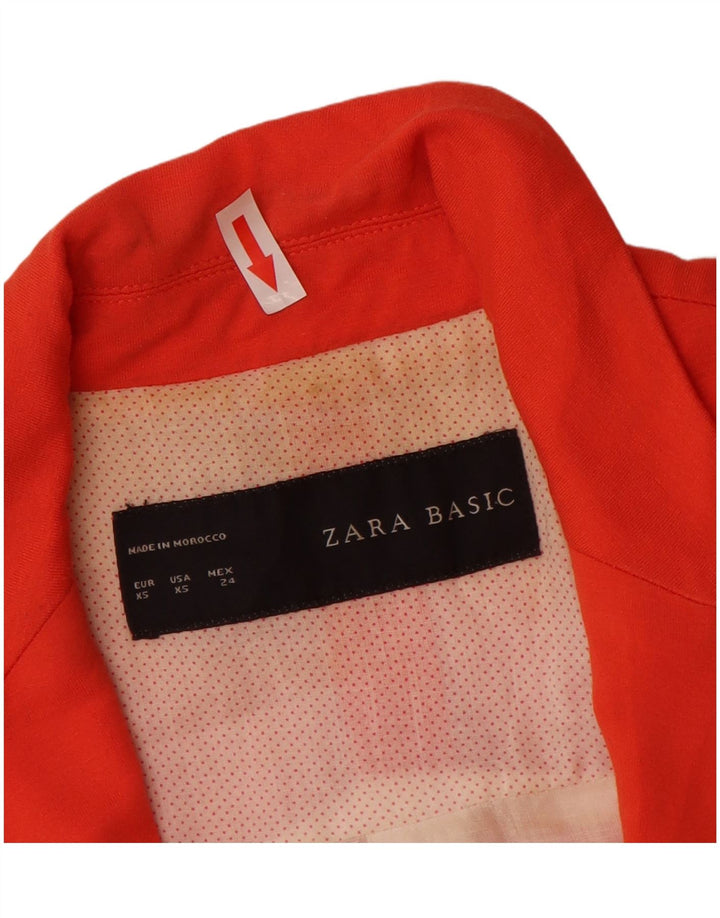 Zara Veste blazer à 1 bouton pour femme UK 6 XS Orange