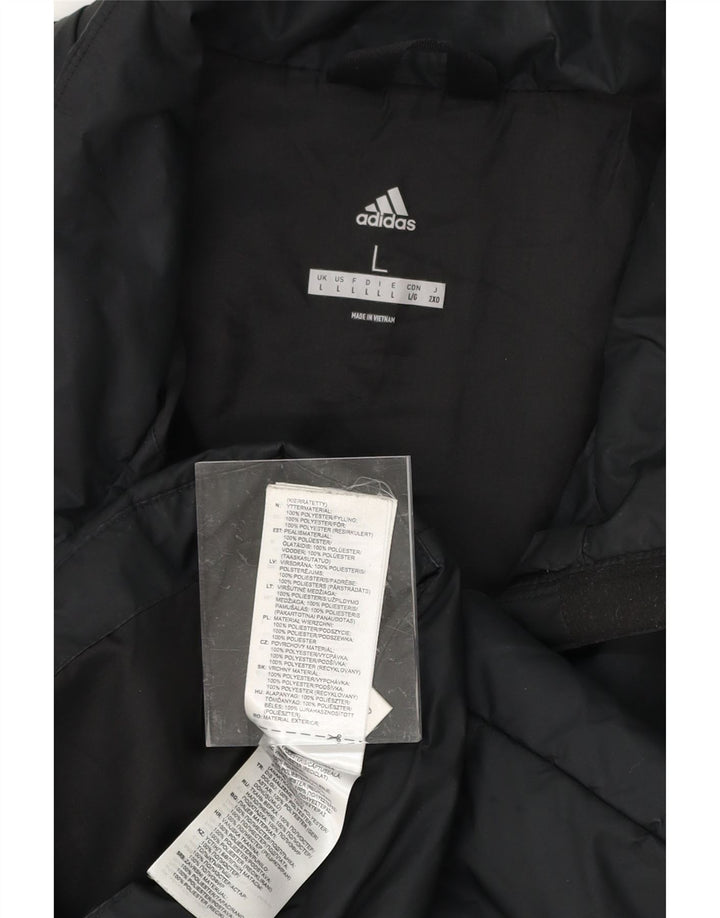 ADIDAS Mens Padded Jacket UK 40 Large Black Polyester Vintage Adidas and Second-Hand Adidas from Messina Hembry 