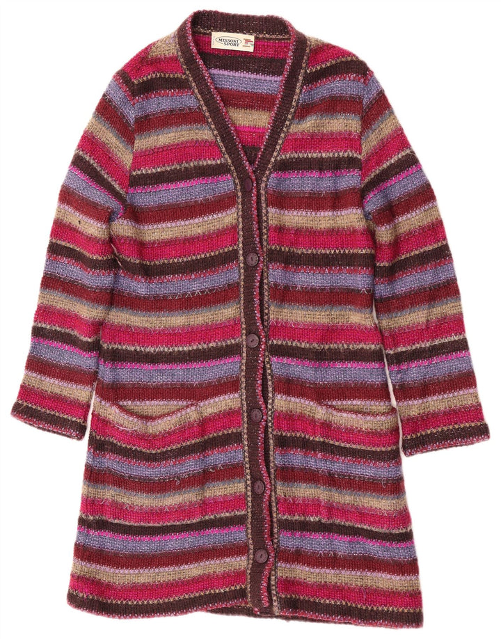 Missoni Sport Cardigan Femme Pull IT 42 Moyen Rayé Multicolore