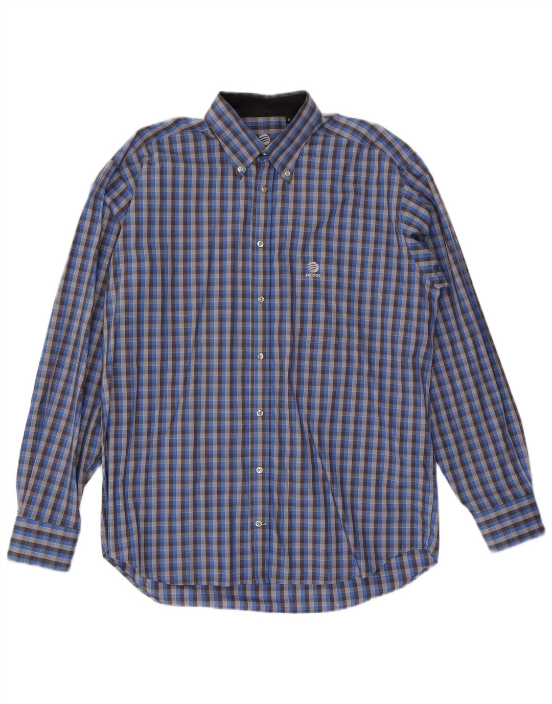 Adidas Chemise Homme Taille 41 Bleu Moyen Check Coton