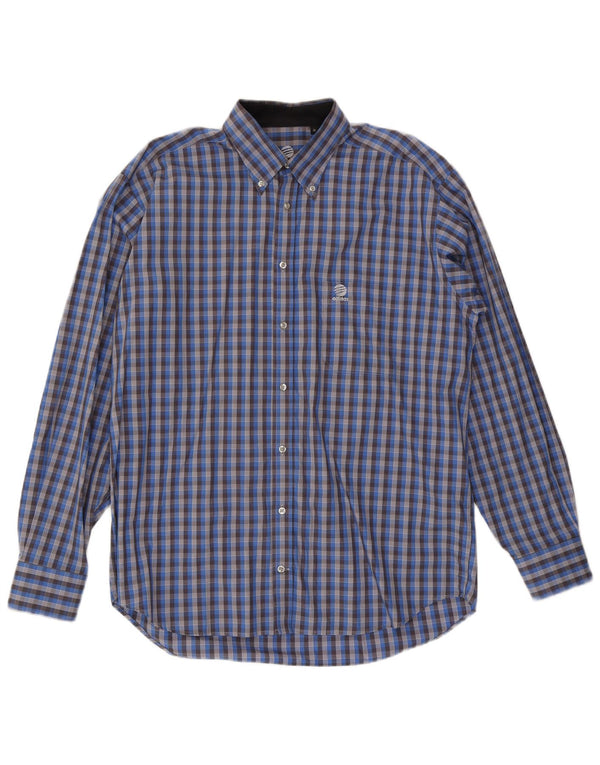 Adidas Chemise Homme Taille 41 Bleu Moyen Check Coton