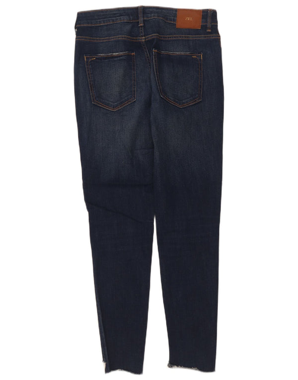 Zara Jean skinny femme EU 38 Small W28 L28 Bleu Coton