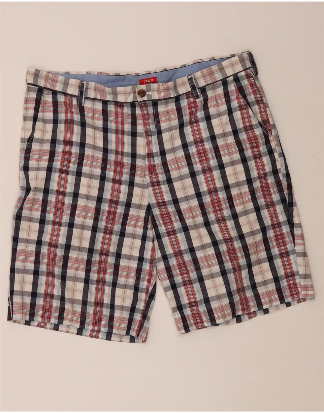 IZOD Mens Chino Shorts W40 XL Multicoloured Check Cotton Vintage Izod and Second-Hand Izod from Messina Hembry 