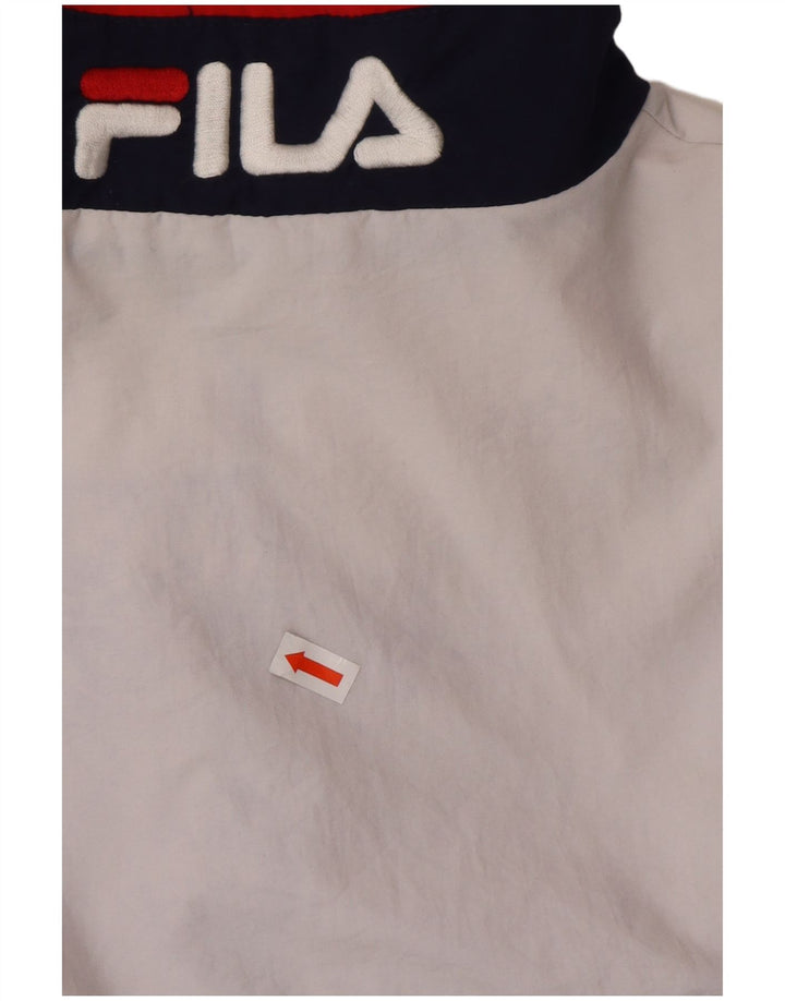 FILA Veste de survêtement surdimensionnée pour femme UK 6 XS Bleu marine Colourblock