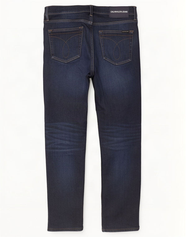Calvin Klein Jean droit homme W33 L30 bleu marine coton