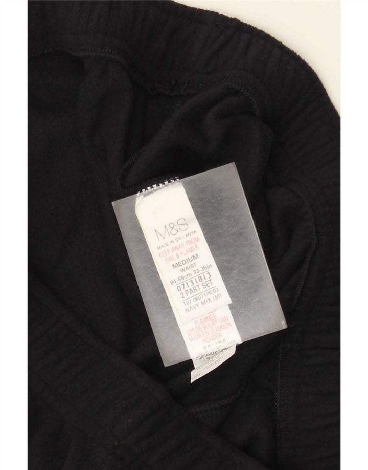 Marks & Spencer Pantalon de Survêtement Polaire Homme Bleu Marine Moyen Polyester