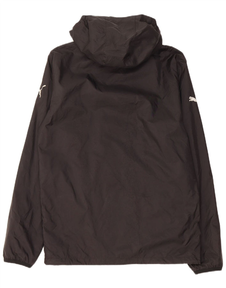 PUMA Veste de pluie à capuche pour homme UK 38 Medium Noir Nylon